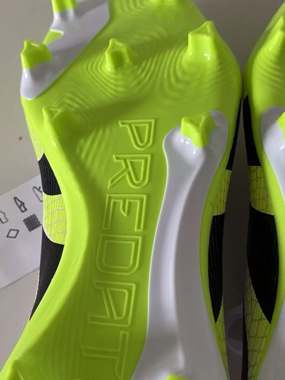 Adidas Predator League FT FG/MG Soccer Cleats JI1111 White Yellow Men’s Sz 8‎